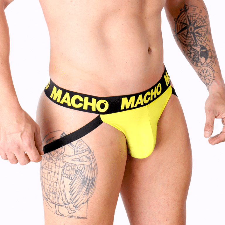 MX25A jock lycra jaune M — MACHO, vue 2
