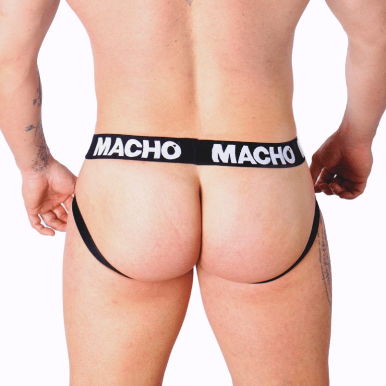 MX26X1 jock grid blanc L — MACHO, vue 4