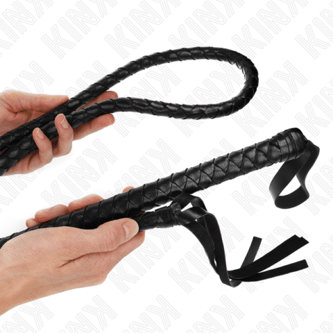 Fouet long serpent noir 210 CM — KINK