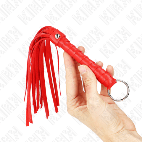 Mini fouet simple rouge 28 CM — KINK