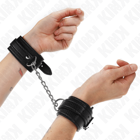 Appui-poignets motif serpent noir ajustable 20-28 CM X 5,4 CM — KINK