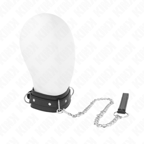 Collier avec laisse 65 CM 3 anneaux modèle 1 réglable 38-49 CM X 5 CM — KINK