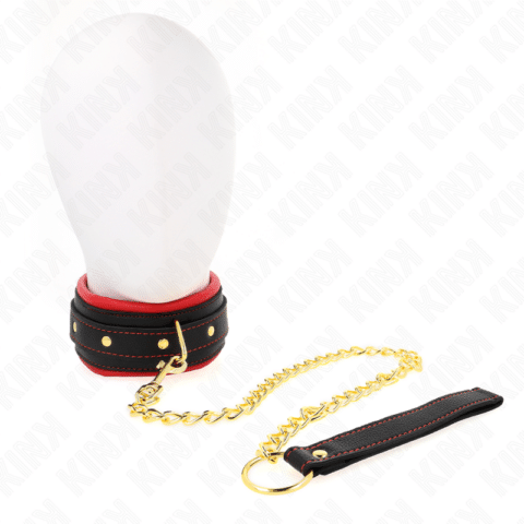Collier avec laisse en tissu UNI ajustable 33-48 CM X 5,7 CM — KINK