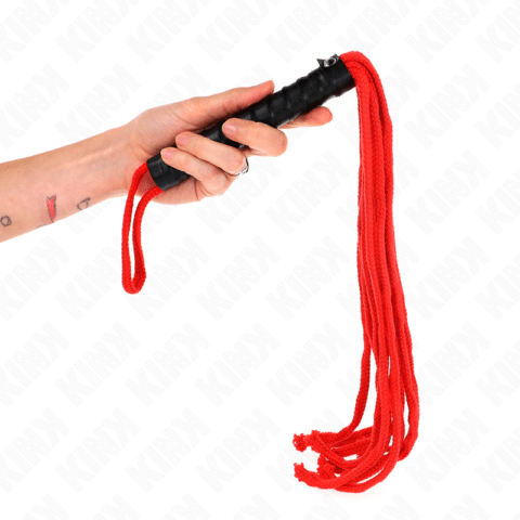 Fouet corde rojo 56 CM — KINK
