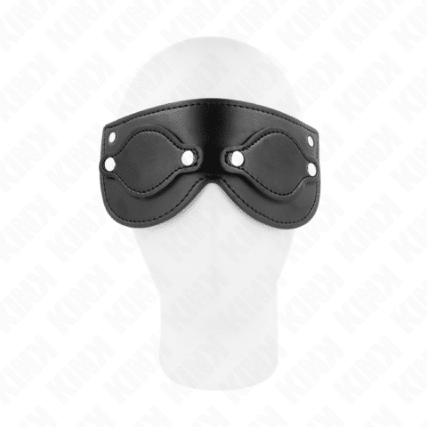Masque en cuirette avec cache-yeux détachables 22 x 9 CM — KINK