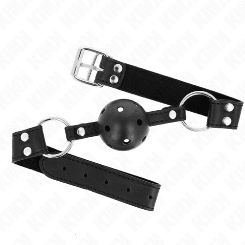 Bâton respirant 4 CM avec double rivet modèle 1 noir 62,5 x 2,5 CM réglable 42-58 CM — KINK