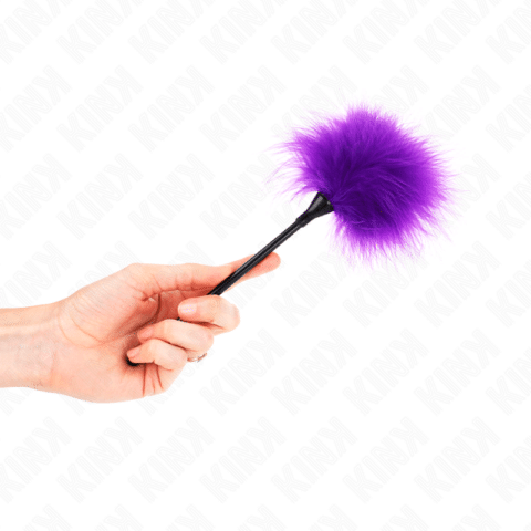 Plumes tickle violes utilisées pour le KIT bondage 27 CM — KINK