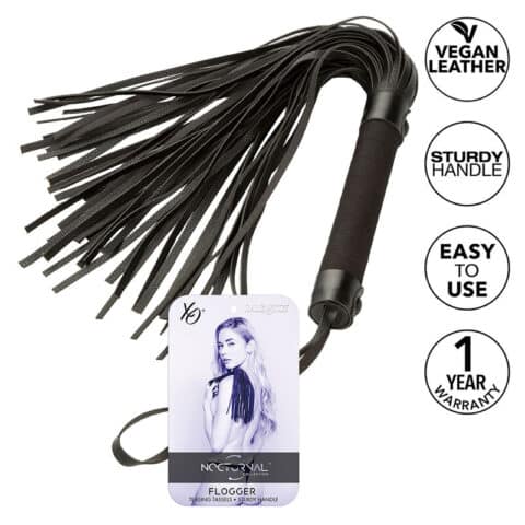 Nocturnal flogger cuir noir — CALEXOTICS