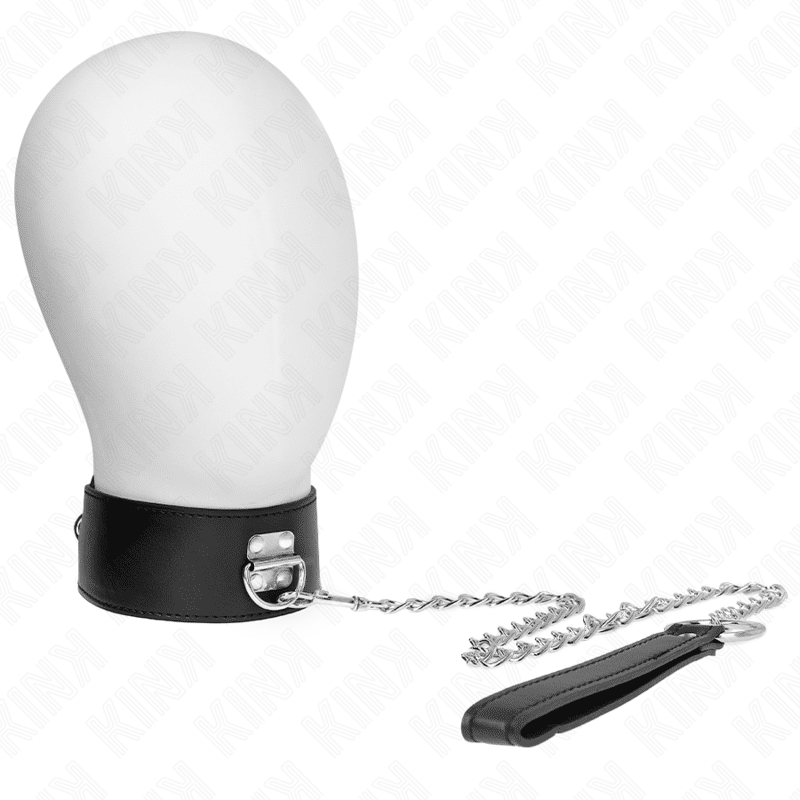 Collier avec ceinture 65 CM avec large bracelet noir ajustable 33,5-41 CM X 5 CM — KINK