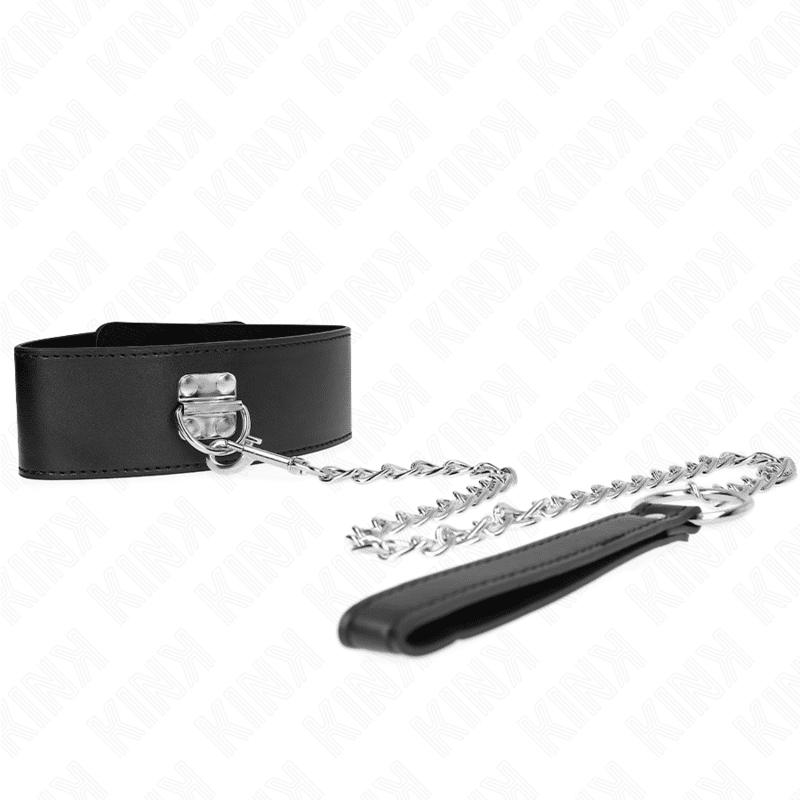 Collier avec ceinture 65 CM avec large bracelet noir ajustable 33,5-41 CM X 5 CM — KINK, vue 3