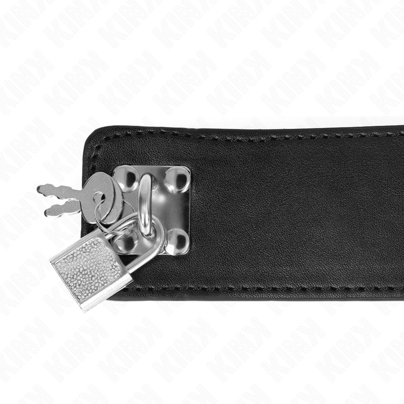 Collier avec ceinture 65 CM avec large bracelet noir ajustable 33,5-41 CM X 5 CM — KINK, vue 6