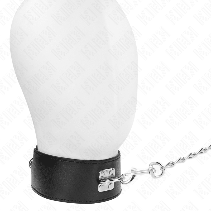 Collier avec ceinture 65 CM avec large bracelet noir ajustable 33,5-41 CM X 5 CM — KINK, vue 2