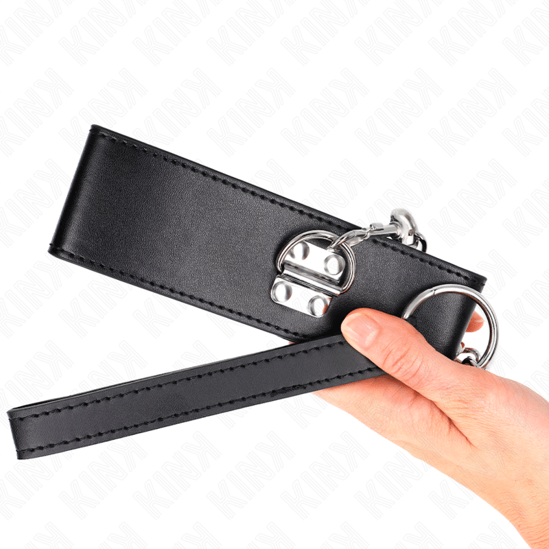 Collier avec ceinture 65 CM avec large bracelet noir ajustable 33,5-41 CM X 5 CM — KINK, vue 5