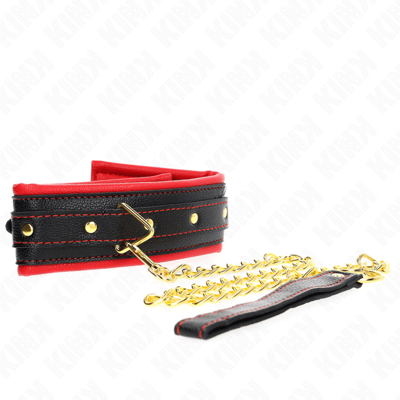 Collier avec bracelet imitation cuir éponge modèle 2 réglable 37-54 CM X 3 CM — KINK, vue 3