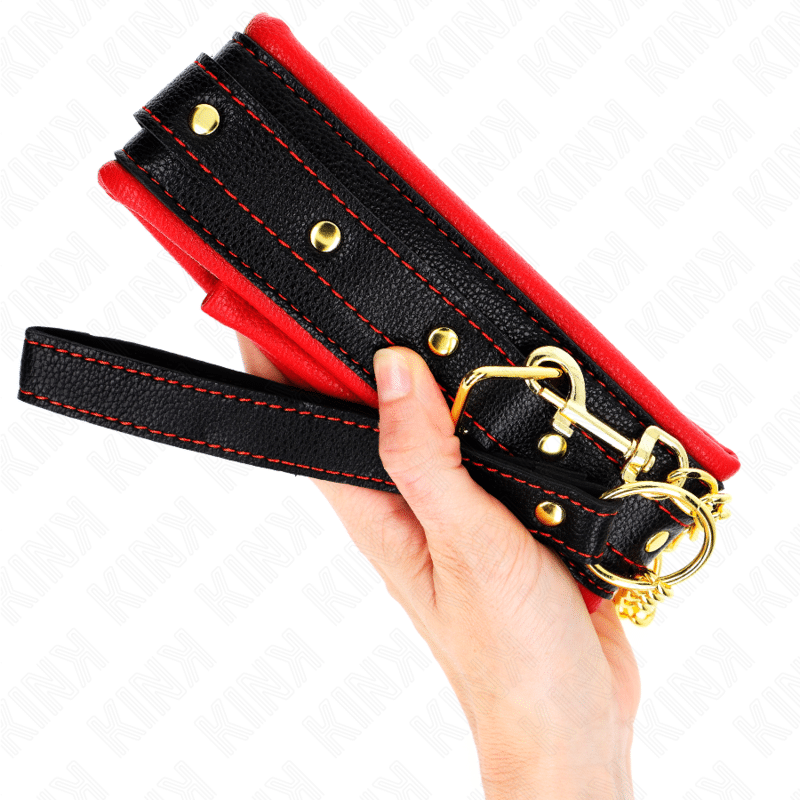 Collier avec bracelet imitation cuir éponge modèle 2 réglable 37-54 CM X 3 CM — KINK, vue 5