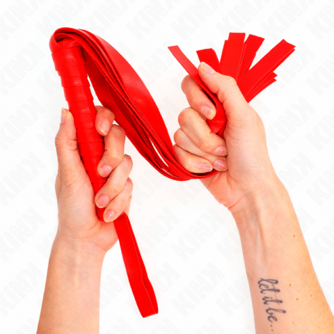 Fouet à queue large rouge 48,5 CM — KINK