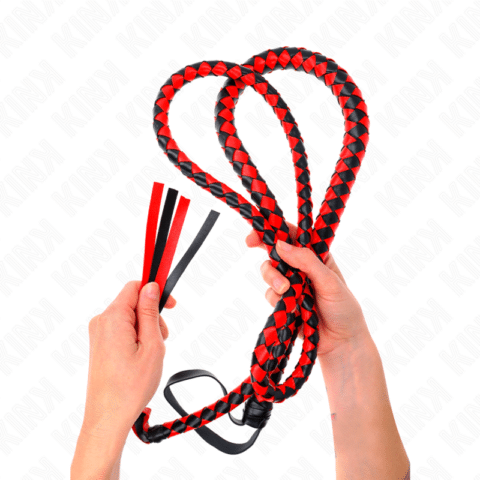 Fouet long serpent rouge 210 CM — KINK