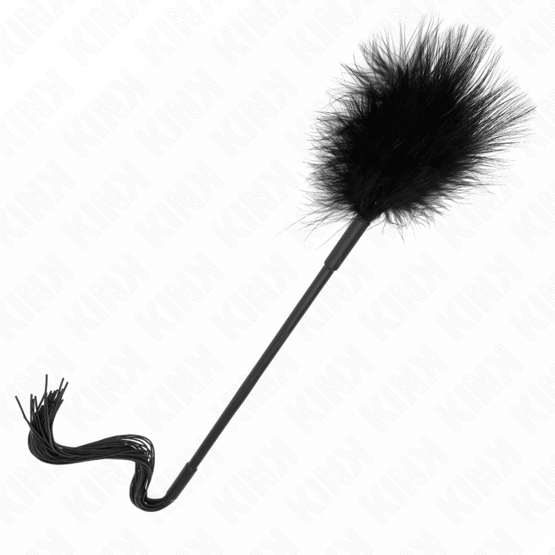 Fouet en silicone avec plumes pour chatouiller 47 cm — KINK, vue 5