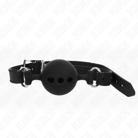 Bâton entierement silicone 55 x 2 CM avec boule de 5 CM taille L noir ajustable 35-51 CM — KINK