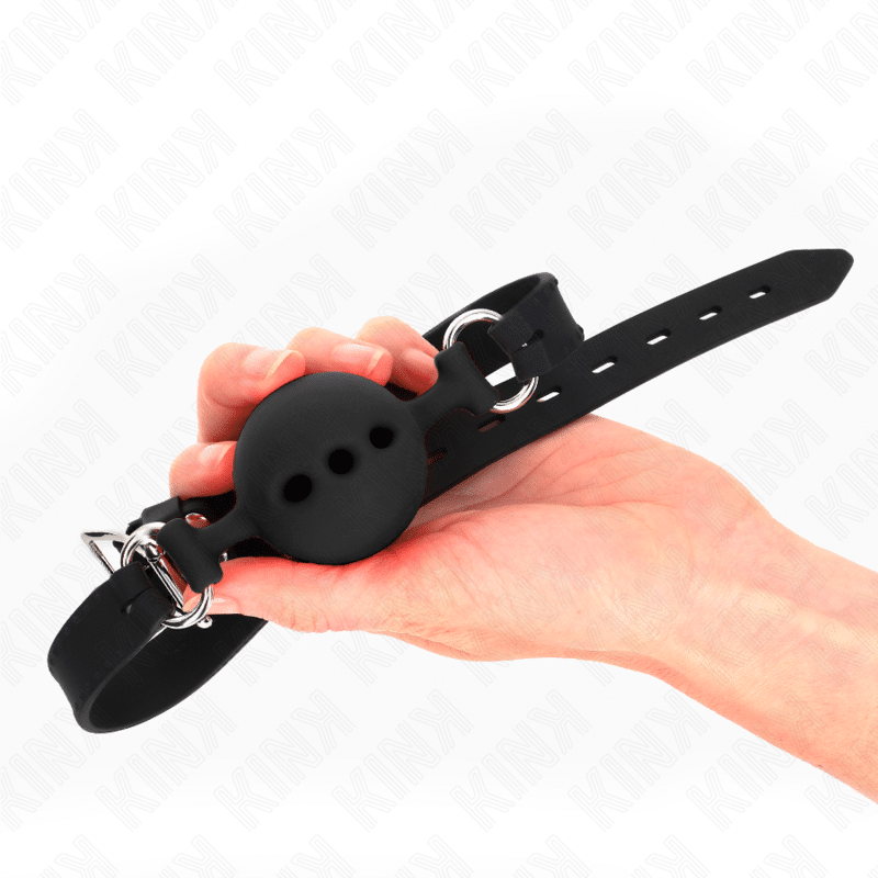 Bâton entierement silicone 55 x 2 CM avec boule de 5 CM taille L noir ajustable 35-51 CM — KINK, vue 3