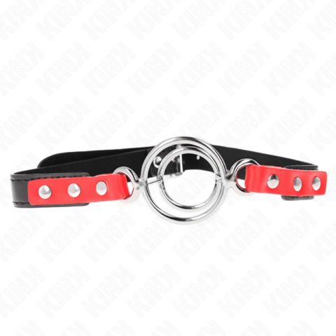 GAG avec plusieurs o-rings 4 / 4,8 CM rouge 38 X 56 CM — KINK