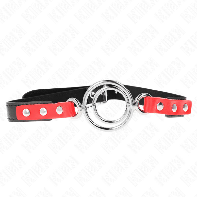 GAG avec plusieurs o-rings 4 / 4,8 CM rouge 38 X 56 CM — KINK