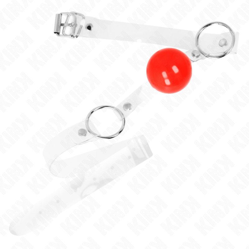 Balle PVC transparente rouge 4 CM BAG ajustable — KINK, vue 2