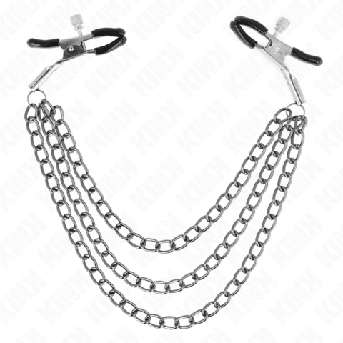 Pinces à metelier avec 3 chaînes noires 20/23/28 CM — KINK