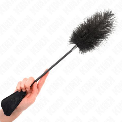 Plumes d'autruche pour tickle avec palette dentelle 56 CM — KINK