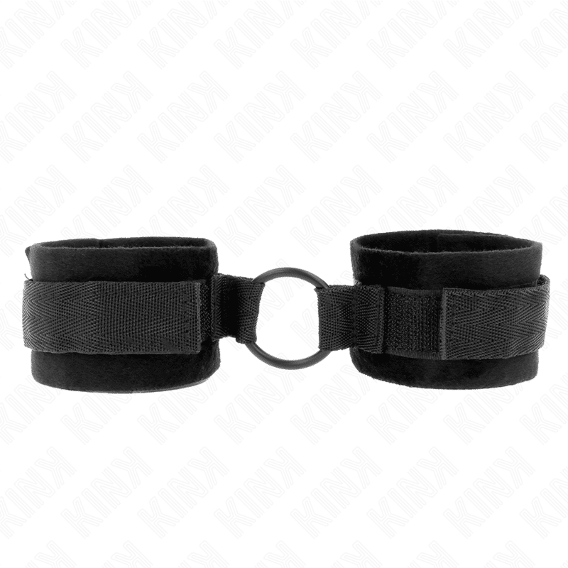 Manchettes débutant fourrure 25 CM avec o-ring 4 CM noir ajustable 15-25 CM — KINK, vue 2