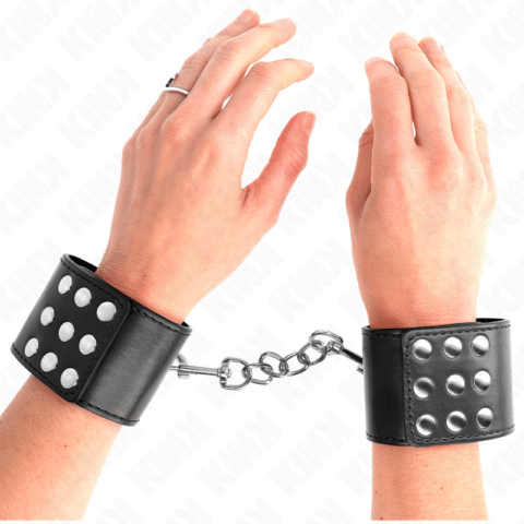 Appui-poignets avec bouton-pression noir réglable 19-24 CM X 5,5 CM — KINK