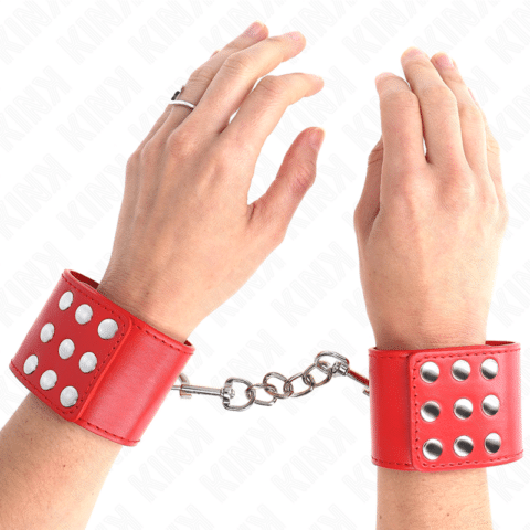 Appui-poignets avec bouton-pression rouge réglable 19-24 CM X 5,5 CM — KINK