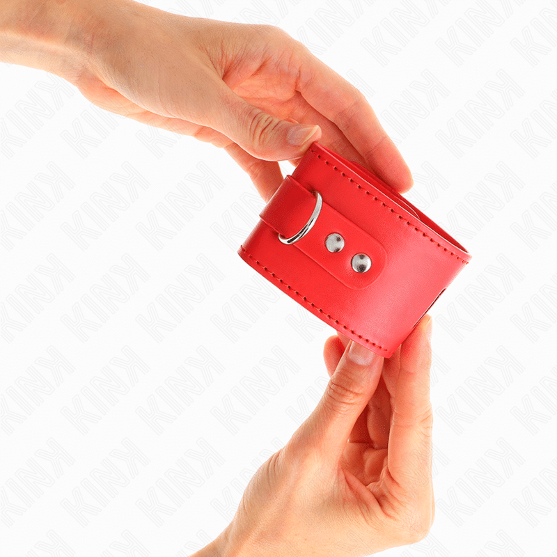 Appui-poignets avec fermeture par cadenas rouge ajustable 16-23 CM X 5,5 CM — KINK, vue 4