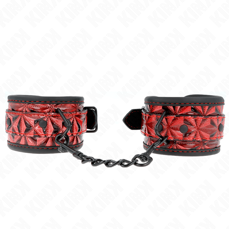 Appui-poignets motif diamant rouge foncé réglable 17-26 CM X 5,5 CM — KINK, vue 2