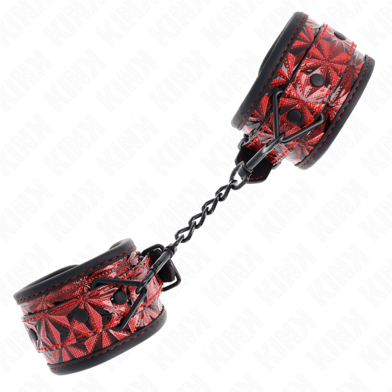 Appui-poignets motif diamant rouge foncé réglable 17-26 CM X 5,5 CM — KINK, vue 3