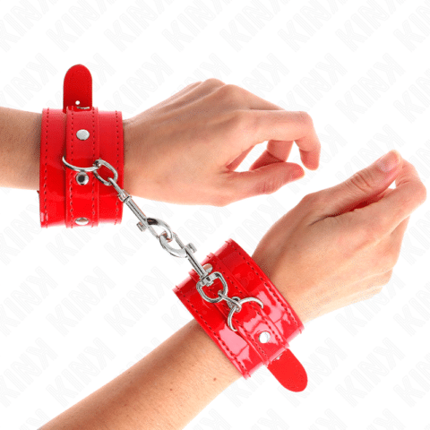 Manchettes brillantes rouge ajustables 23-33 CM — KINK