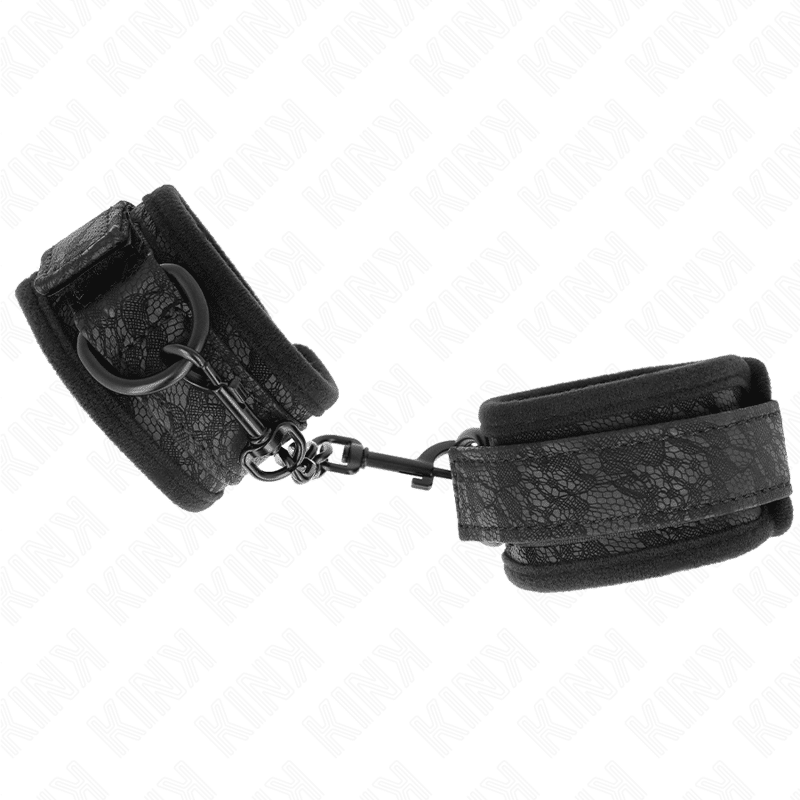 Poignets recouverts de dentelle foncée néoprène ajustable noir 20-29 CM X 5 CM — KINK, vue 3