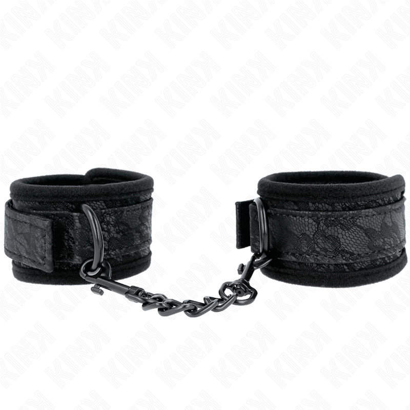 Poignets recouverts de dentelle foncée néoprène ajustable noir 20-29 CM X 5 CM — KINK, vue 2