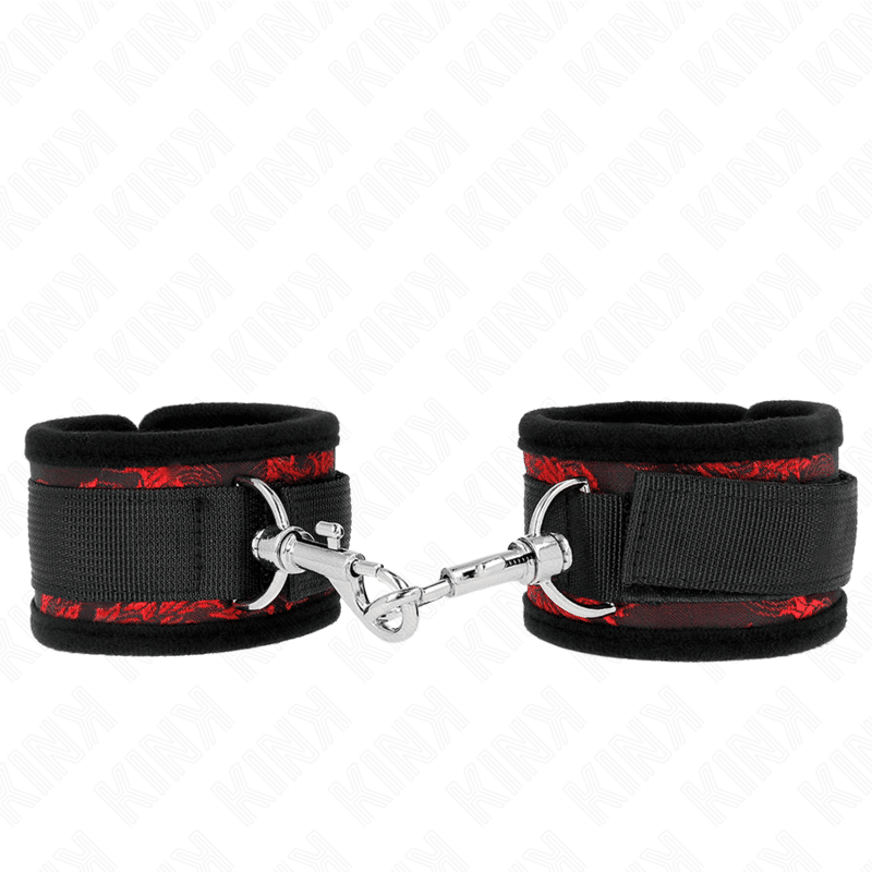 Retenues poignets scandal rouge-noir — KINK, vue 2