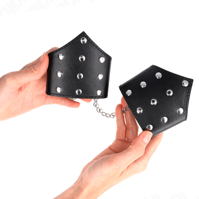 Bracelets style point noir avec chaîne réglable 17-23 CM X 8,5 CM — KINK, vue 4