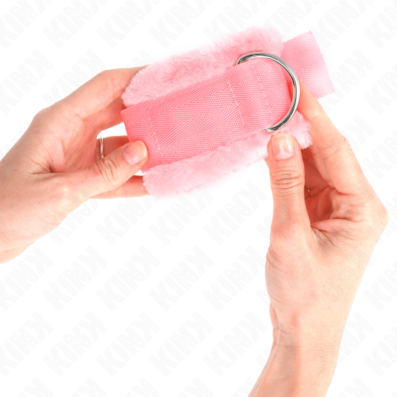Appui-poignets doublés de fourrure rose réglable 17-31 CM X 7 CM — KINK, vue 4