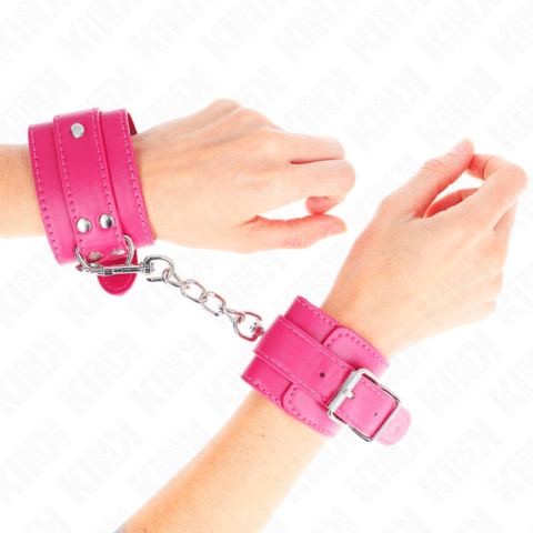 Appui-poignets rose framboise avec doublure rose framboise réglable 20-28 CM X 5,5 CM — KINK