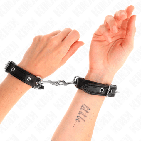 Mini bracelets noir avec clous réglables 16-22 CM X 2 CM — KINK