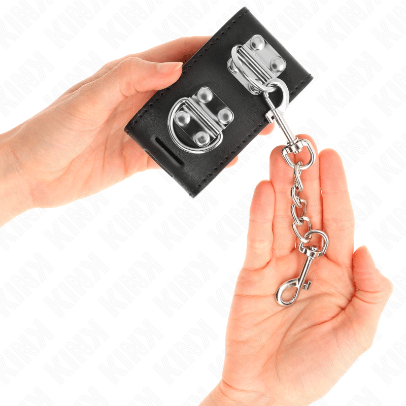Appui-poignets multipositions avec fermeture par cadenas noir ajustable 16-23 CM X 5,5 CM — KINK, vue 4