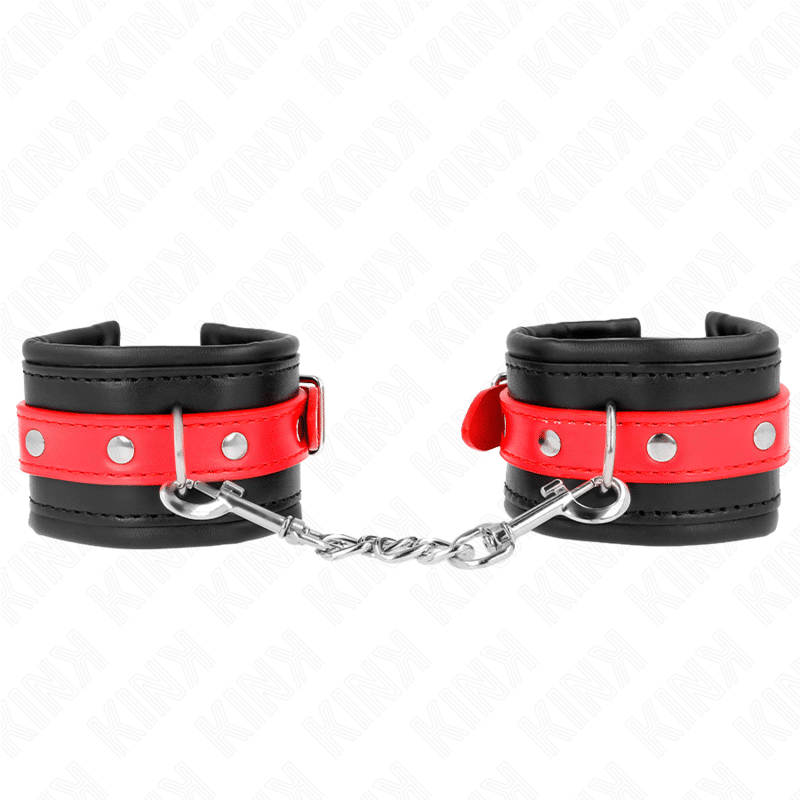 Appui-poignets noir avec ceinture rouge ajustable 17-28 CM X 6 CM — KINK, vue 2