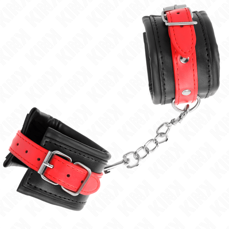 Appui-poignets noir avec ceinture rouge ajustable 17-28 CM X 6 CM — KINK, vue 3