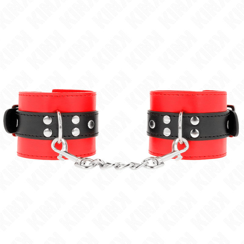 Appui-poignets rouge avec ceinture noire réglable 17-28 CM X 6 CM — KINK, vue 2