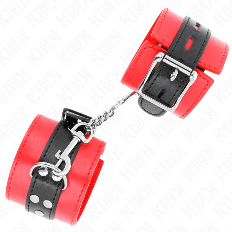 Appui-poignets rouge avec ceinture noire réglable 17-28 CM X 6 CM — KINK, vue 3
