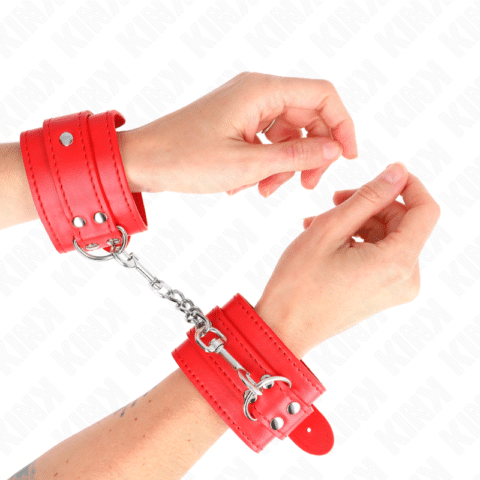 Appareils-poignets simples rouge ajustables 20-23 CM X 5,5 CM — KINK