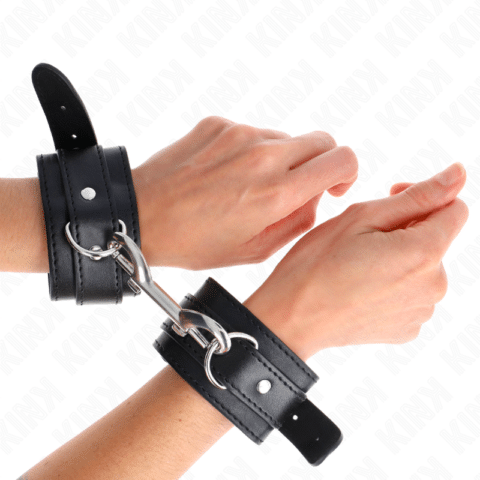 Appareils-poignets - rangée de rivets simple noir ajustable 17-28 CM X 5 CM — KINK